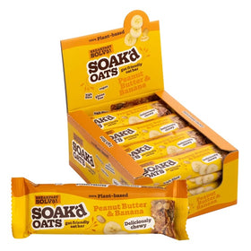 SOAK’d OATS Peanut Butter & Banana Gut Friendly Oat Bars 42g (16 pack)