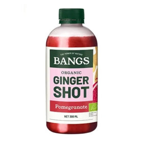 Bangs Organic Ginger Shot with Pomegranate 300ml (6pk)