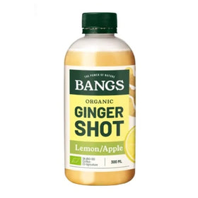 Bangs Organic Ginger Shot with Lemon/Apple 300ml (6pk)