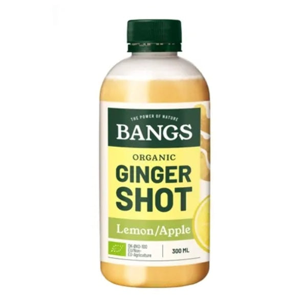 Bangs Organic Ginger Shot with Lemon/Apple 300ml (6pk)