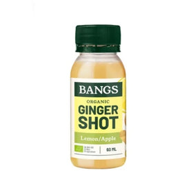 Bangs Organic Ginger Shot with Lemon/Apple 60ml (6pk)