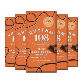 Rhythm 108 Dark Cocoa Orange Chocolate 100g (9pk)