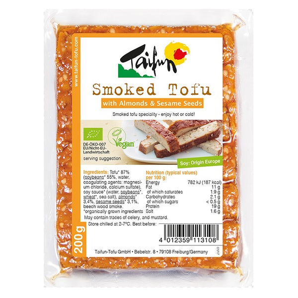 Taifun Organic Smoked Tofu with Almonds & Sesame 200g