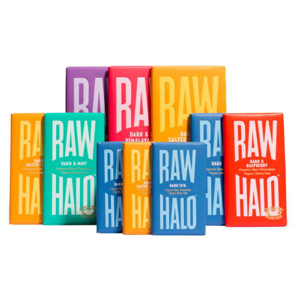 Raw Halo Vegan Dark Chocolate Gift Collection (10 Bars)