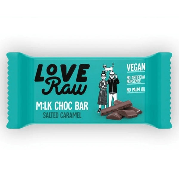 LoveRaw Salted Caramel M:Lk Choc Bar 30g (6pk)